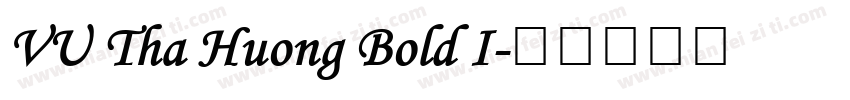 VU Tha Huong Bold I字体转换